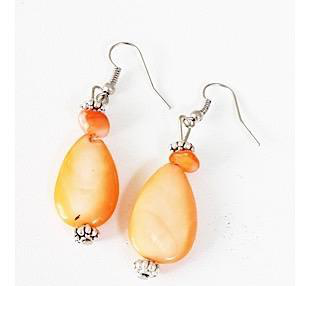 Boucles d'oreilles larmes oranges