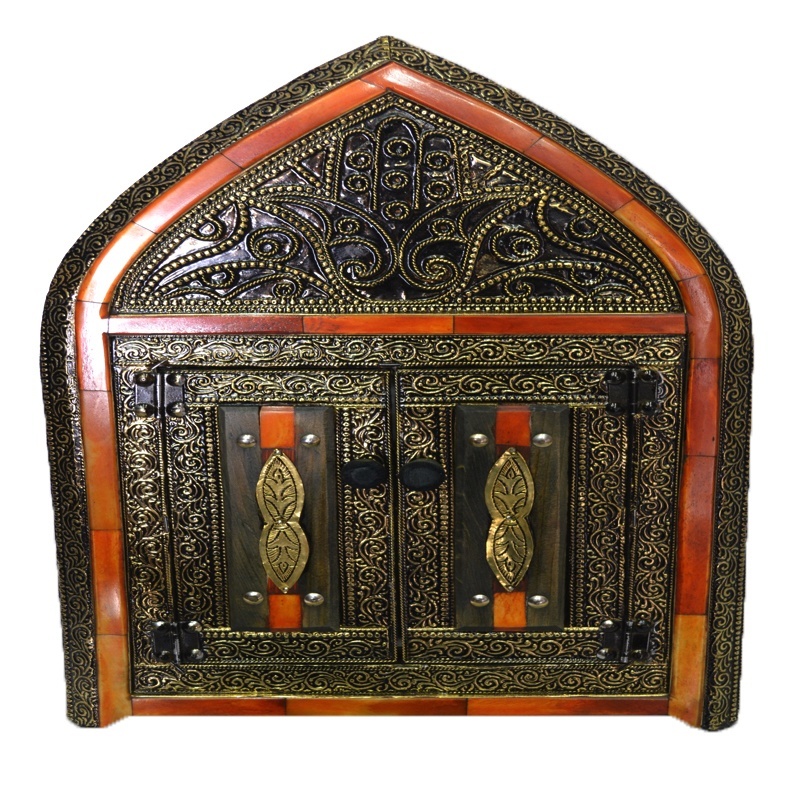 Miroir khemissa motifs marrons